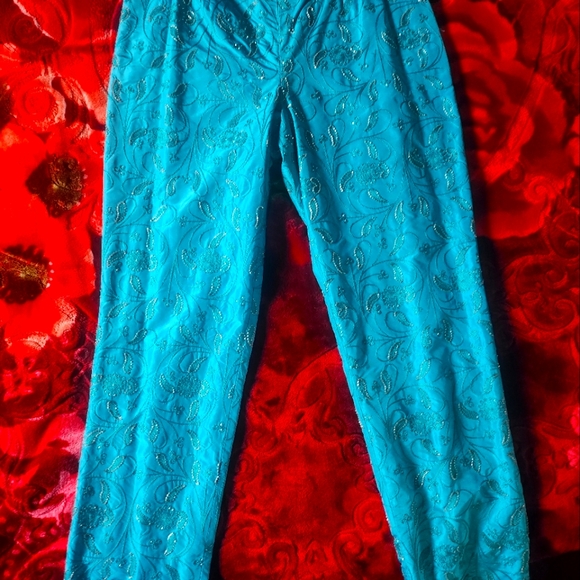 Beaded lined evening pants - Picture 1 of 5